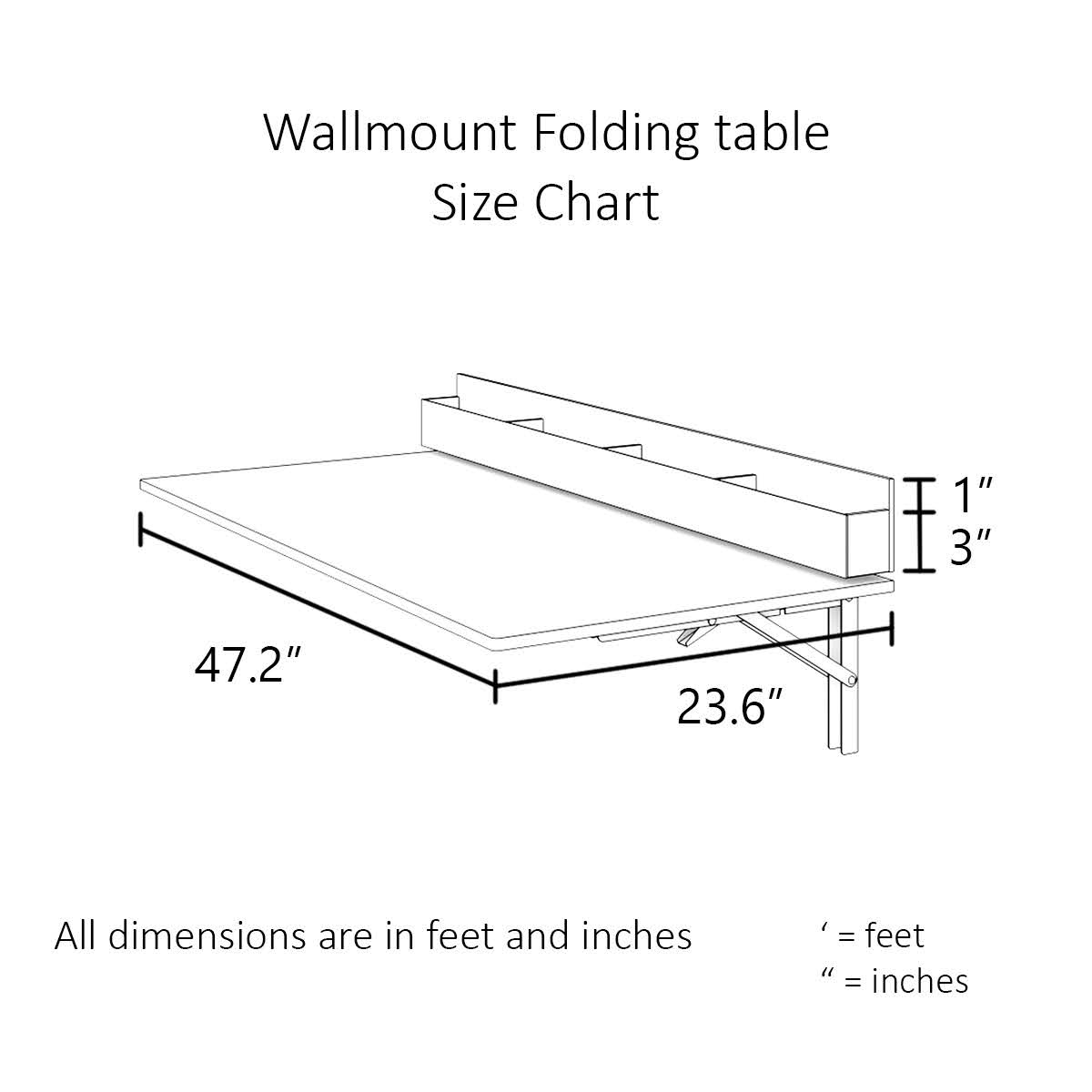 Wall-Mounted Dining Table White | Space-Saving Table