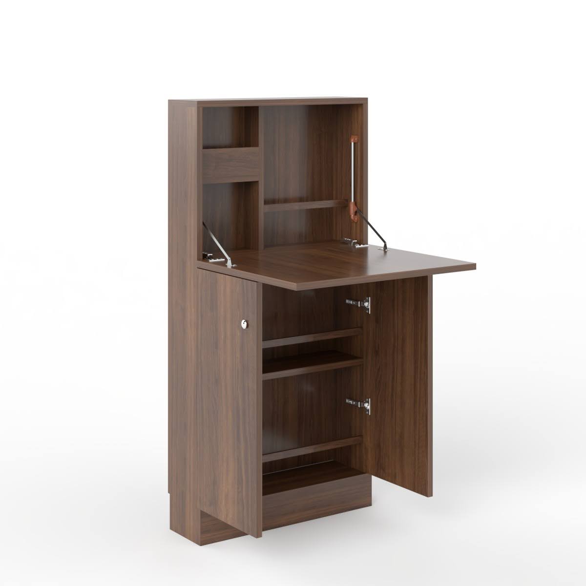 Work From Home Desk Brown | Space-Saving Desk