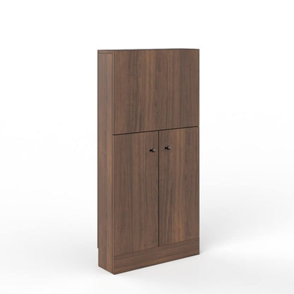 Work From Home Desk Brown | Space-Saving Desk