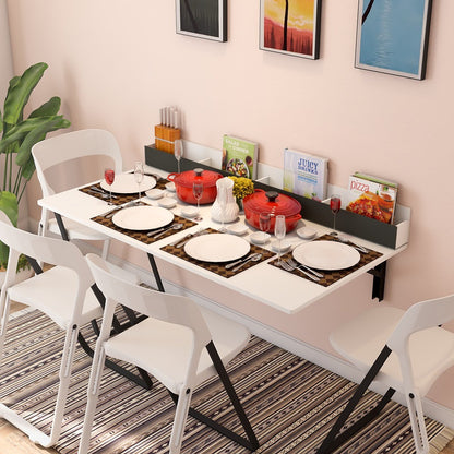 Wall-Mounted Dining Table White | Space-Saving Table