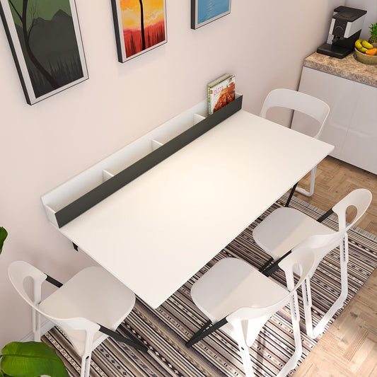 Wall-Mounted Dining Table White | Space-Saving Table