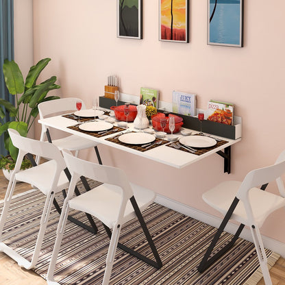 Wall-Mounted Dining Table White | Space-Saving Table