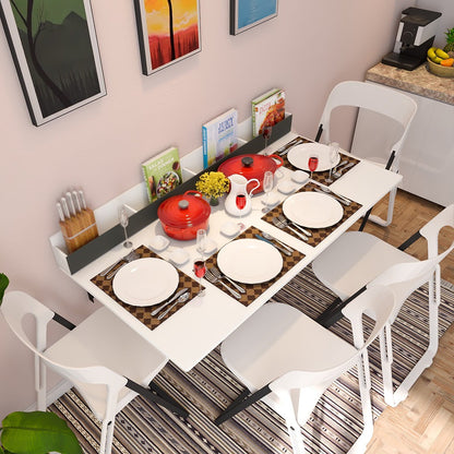 Wall-Mounted Dining Table White | Space-Saving Table