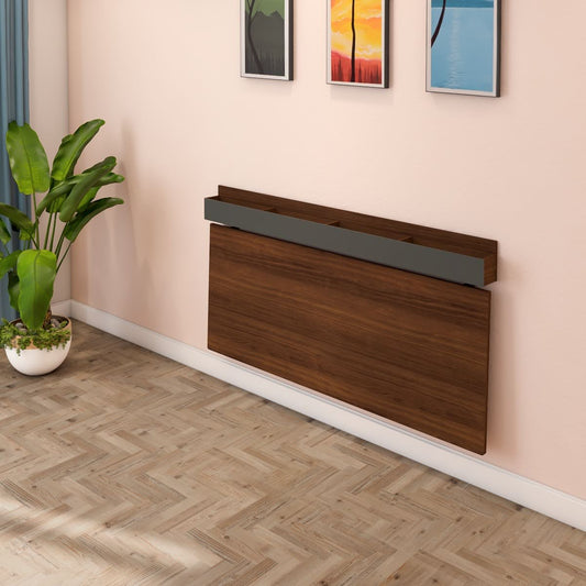 Wall-Mounted Dining Table Brown | Space-Saving Table